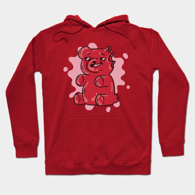 Funny Gummy Bear with a Bite Hoodie by SLAG_Creative